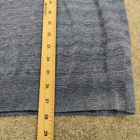 Banana Republic Men's Heathered Blue Cotton Sweater Size Large Spring - Picture 6 of 6
